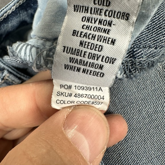 RSQ Jeans Girls 12 Blue Denim Flared Leg Stretch Distressed Y2K Grunge - Picture 7 of 12